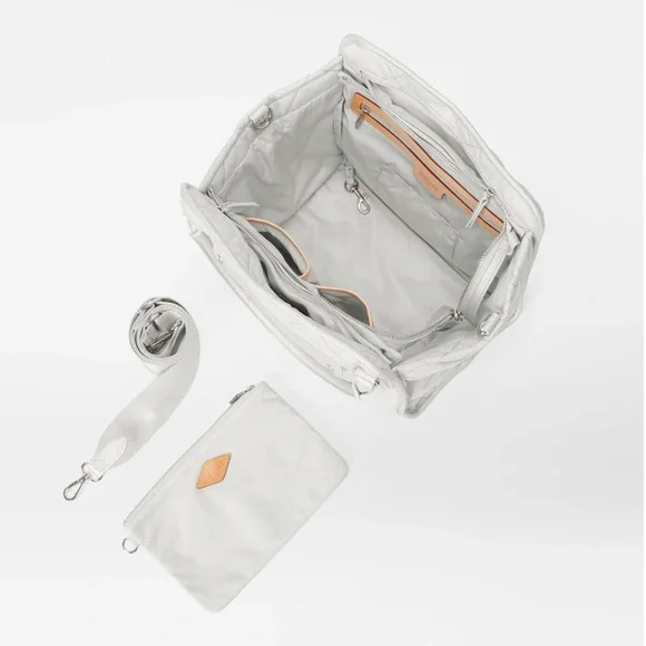 MZ Wallace Small Quilted Madison Shopper in Frost - Picture 5 of 15